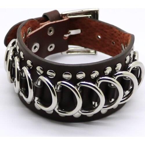 2020 Retro Jewelry Wholesale Leather Bracelets New Mens Fashion Casual Mens Bracelet Punk Bangle Bracelet Pulseira