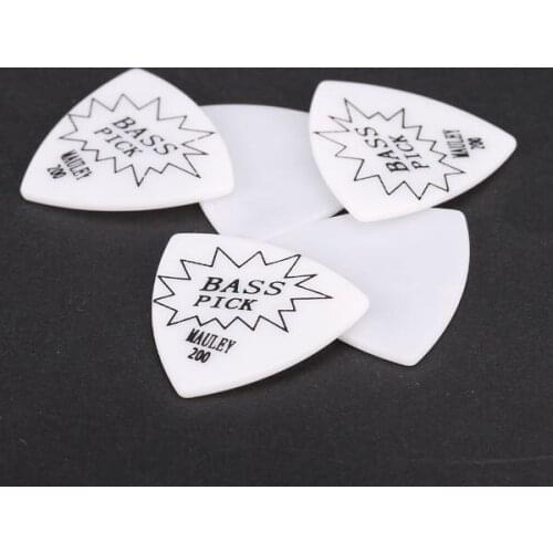 5pcs White POM Bass Guitar Picks Plectrums 2mm Great Gift For Bass Player