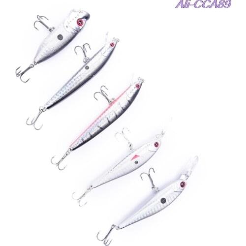5pcs/lot New Huge Minnow Ocean Big Crankbait Fishing Lures 2 Stainless Steel Hooks