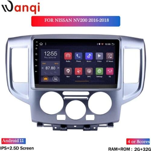 Wan qi 2G RAM 32G ROM 9 inch Android 8.1 Car GPS Navigation For Nissan NV200 2016-2018 Support Stereo Audio Radio