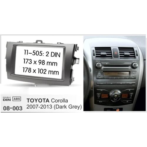 Car Dash Radio 2DIN Frame Fascia Panel Trim for Toyota Corolla 2008 - 2010 car radio frame