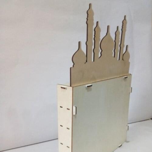 YYSD Wooden MDF Drawer Eid Ramadan Mubarak Advent Calendar Muslim Islamic Decorations Ornament Party Supplies