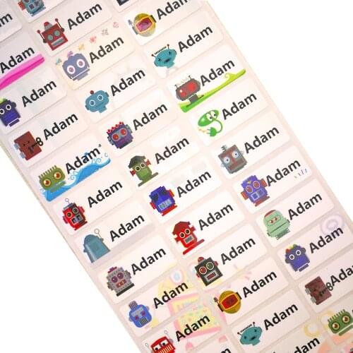 Personalized Boy Name Customize Sticker Stickers Waterproof stationery sticker For Children Scrapbook School label sticker