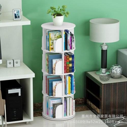 Creative 360-degree rotary bookcase Simple shelf Childrens storage bookcase