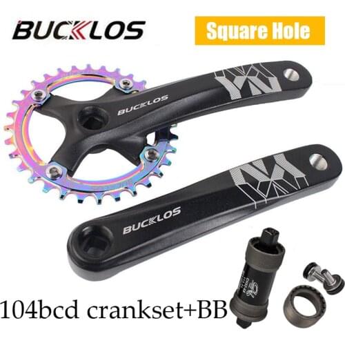 Bicycle crank 104BCD MTB Bike Crankset Aluminum Alloy 170mm crank With Bottom 30T 32T 34T 36T 38T chainwheel Cycling Accessories