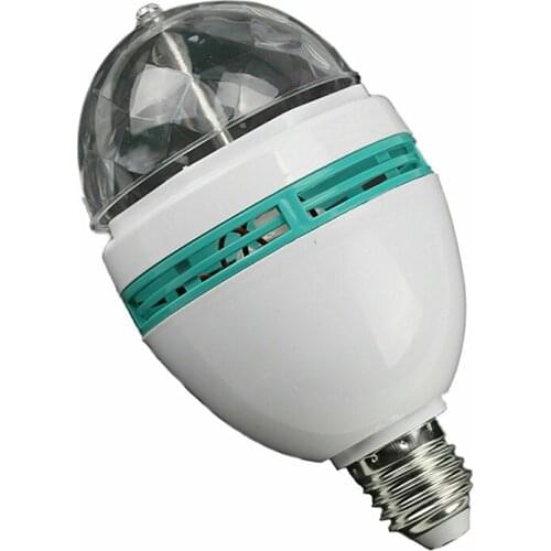 KTV Party Projector Lamp Stage Lighting Effect B22/E27 Base Type LED Multi-color Rotating Disco Club Light Bulb