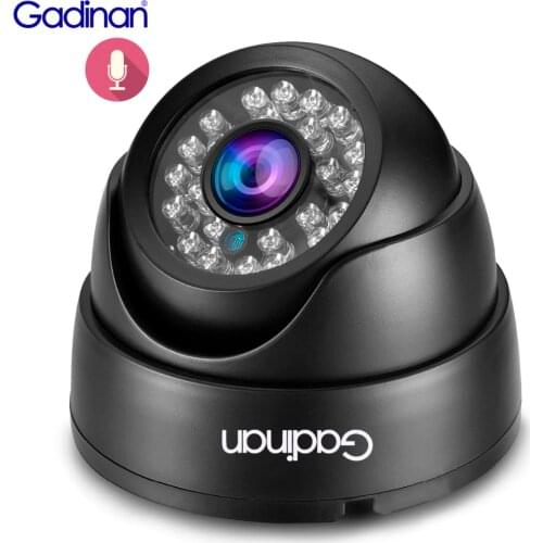 Gadinan Full HD 3MP Audio Sound Real Time 25fps Security Night Vision Dome XM530AI DSP IP camera DC 12V/48V POE