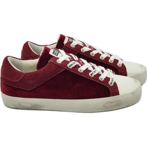 CANGMA Luxury Brand Designer Sneakers Shoes For Man Leisure Shoes Mens Wine Red Cow Suede Sneaker Male 2021