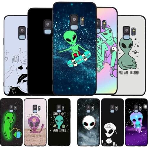 Funny Cute Alien UFO Soft phone Case For Samsung S20 S10 S9 S8 S7 edge Plus Lite For Note 8 9 10 A6 A7 A8 A9 Cover