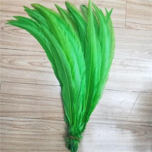 New Beautiful Natural Green Silver Pheasant Feathers 16-24 Inch/40-60cm Christmas Dancers Carnival DIY Decoration Plumes