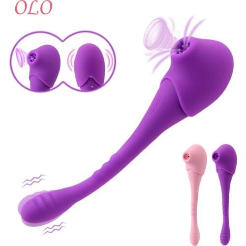 OLO Oral Sex Nipple Clit Sucker Sucking Vibrator Clitoris Stimulator Vibrating G Spot Massager Dildo Vibrator Sex Toys for Women