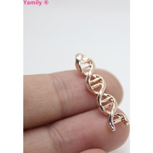 10pcs / Helix Charms 30x7mm rose gold Tone 3D Science DNA Charm pendant for jewelry diy making