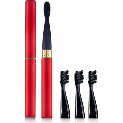 Oday Portable Sonic Electric Toothbrush eSlim with 4 Brush Heads and 3 Brushing Modes by USB Charging