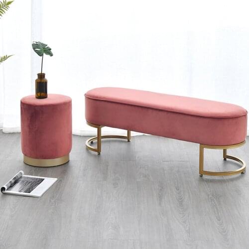 Nordic living room sofa Velvet Footrest Stools Ottomans Entrance-hall sofa chair Modern Home Furniture Chair Pouf Sofa Stools