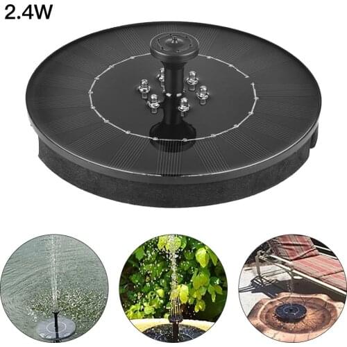 Solar Power Water Fountain 2W Ground Solar Fountain Pump Waterproof LED Solar Panel With Submersible Pump For Bird Bath Garden