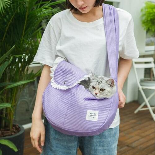 Upgrade Handmade Pet Dog Puppy Kitten Carrier Outdoor Travel Handbag Canvas Single Shoulder Cat Bag Sling Comfort Tote Bag