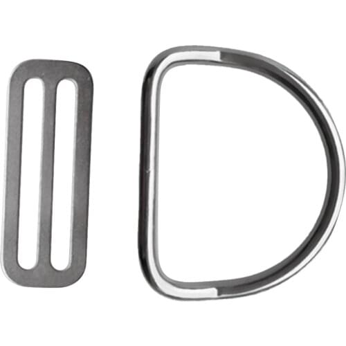 Heavy Duty Scuba Diving Weight Belt Keeper with Bent D Ring for 5cm / 2 inch Standard Webbing Strap Accessories