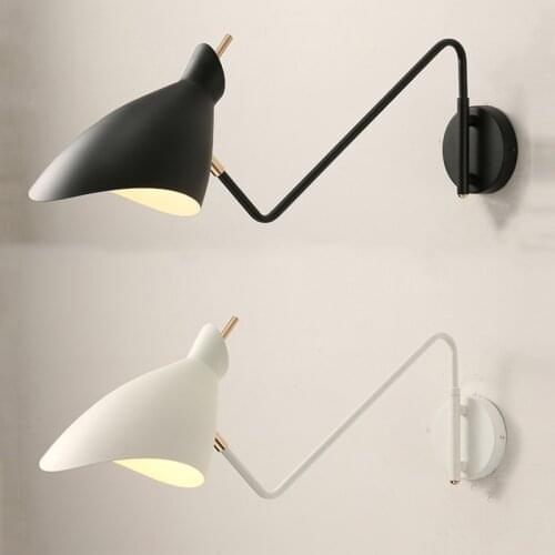 Loft Vintage industrial jielde long Arm adjustable Wall Lamp Reminisce Retractable E14 LED wall lights for bedroom living room