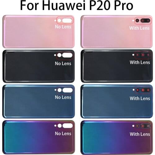 Back Battery Door Rear Housing Cover Case With Camera Glass For Huawei P20 Pro Replacement Parts