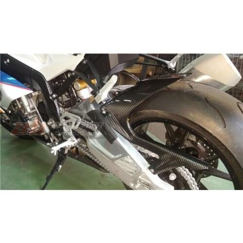 Rear Hugger Fender Mudguard Cover With Chain Guard Covers For BMW S1000RR 2009-2014 Full Carbon Fiber 100% Twil