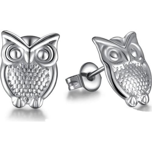 2021 Women Brincos Earrings Wedding Pendientes Plata Silver Color Jewelry Owl Earrings Ed63 Boucle D'oreille Femme Aros