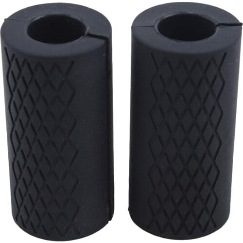 1 Pair Dumbbell Thick Bar Handles Pull Up Weightlifting Support Silicone Anti-Slip Protect Pad Body Building Fitness Equipment