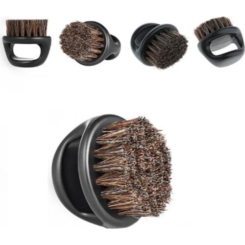1 Pcs 100% Boar Bristle Mens Shaving Brush Portable Barber Ring Beard Brush For Facial Cleaning Mustache Tools
