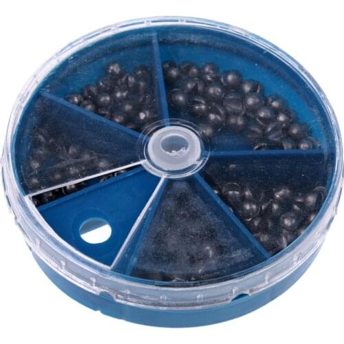 103 Pieces 3 Sizes Fishing Lead Split Shot Rig Sinkers Models Tackle with Box Fishing Accessories