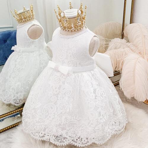 2020 Pageant Ceremony Dress 1st Birthday Dress For Baby Girl Clothing Beading Princess Baptism Dresses Party And Wedding Elegant