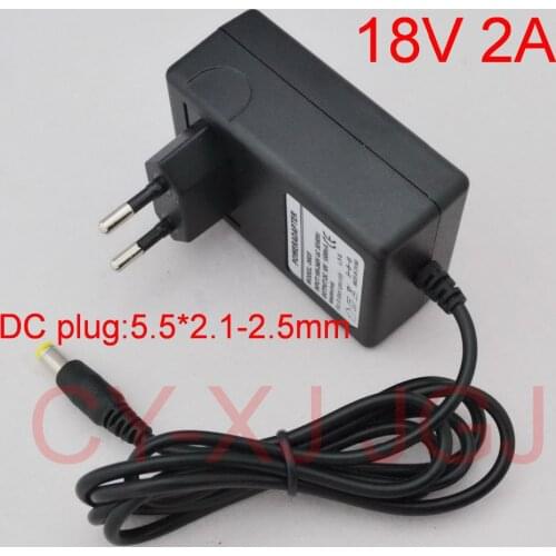 1PCS 18V 2A AC Adapter DC 18V 2A 2000mA Power Supply for BCA-144 Ryobi 14.4V Drill Charger