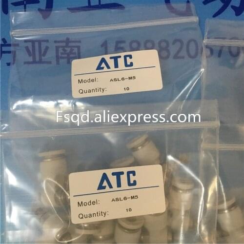 ASL6-M5 ASL6-01 ASL6-02 ASL6-03 ASL6-04 Airtac connector . pneumatic components L type throttle valve joint, have stock