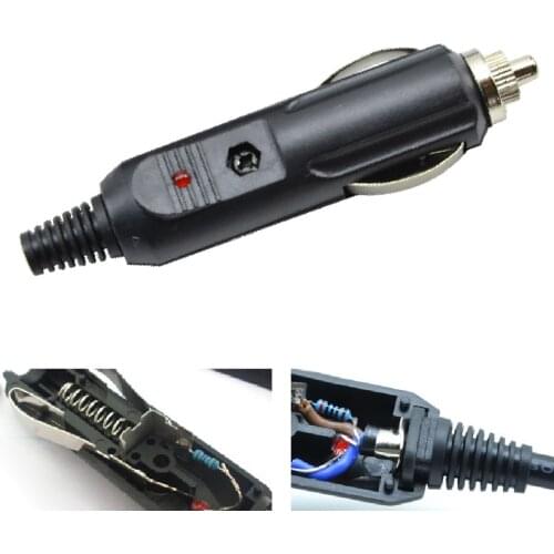 12V 24V Car Accessory Cigarette Lighter Plug With LED Without Wire Socket Converter Plug plastic and metal High heat resistance