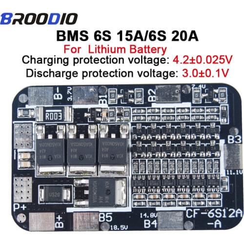 6S BMS 15A 20A 25.2V 18650 lto Lithium Battery Balancer Pack Protection Circuit Equalizer Board Li-ion Balance Charging Module