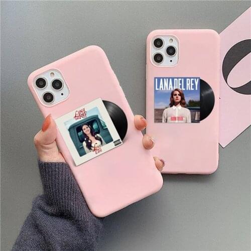 Lana Del Rey Phone Case Candy Color Pink for iPhone 11 pro XS MAX 8 7 6 6S Plus X 5S SE 2020 XR
