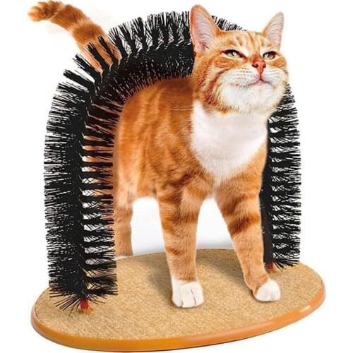 MTL Pet Cat Scratcher Scratching Door Self Groomer Brush Massages