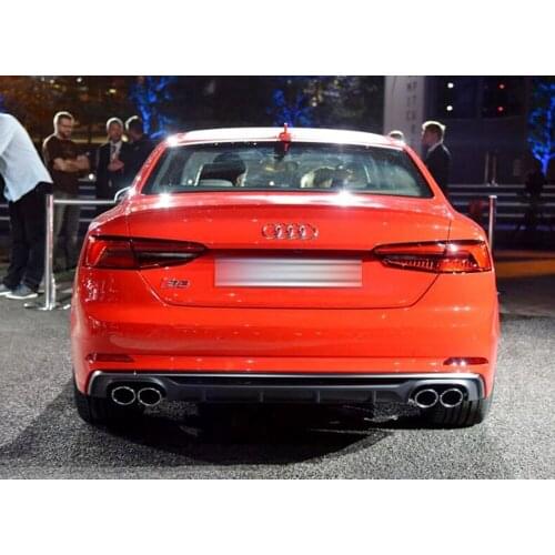 MONTFORD For Audi A5 2017-2019 ABS Rear Bumper Diffuser Bumpers Protector Bumper Guard Protector Skid Plate Bumper Spoiler Cover