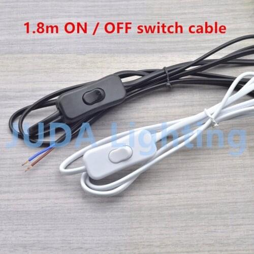 EU Power Cord Extension Cord ON / OFF button switch cable wire cord set ceiling lamp table lamp desk light rocker switch cords