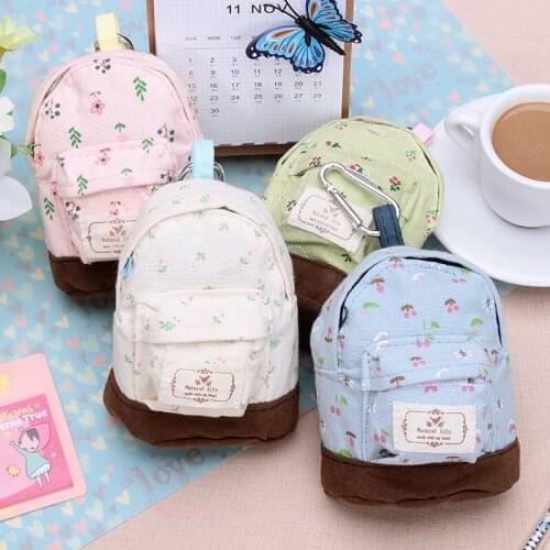 Idyllic small fresh floral Schoolbags wallet /forest girl mini storage coin bag/pouch./wallet/pencil bag