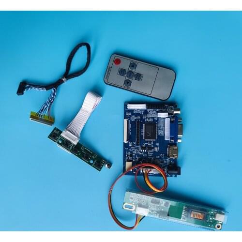 Kit Work for HT12X21 1024x768 monitor 20pin HDMI VGA 2AV DIY LVDS LCD driver panel Controller Board remote AV SCREEN 12.1"