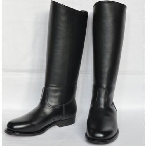 Honor Guard Soldier Best Leather Half Chaps Genuine Leather Horse Riding Boots High Equestrian Boots Leather Puttees Leggings