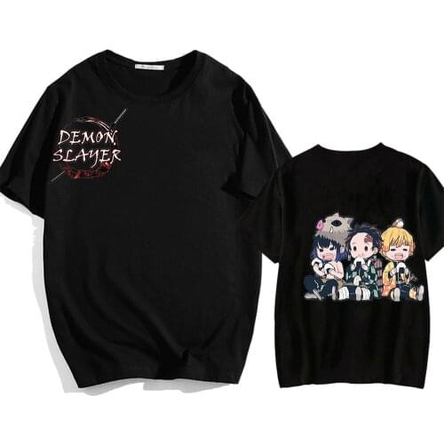 2021 Japanese Anime Demon Slayer Harajuku Summer Tees Unisex Tshirt