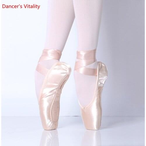 Hot Selling Ballet Dance Shoes Female Adult Child Silk Bandage Profession Performance Practice Shoes