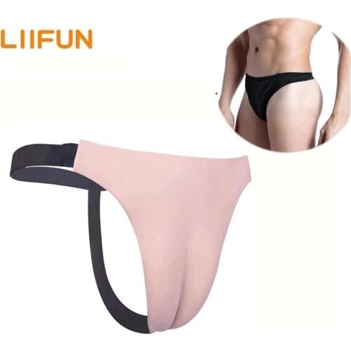 Liifun Silicone Gaff Panty Realistic Fake Vagina Camel toe T-back Underwear Unisex Dress Crossdresser Drag Queen Male Cosplay