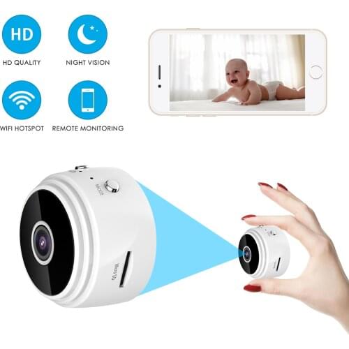 Mini Ip Camera Wifi 1080p HD Night Vision Sensor No Plug-in Monitor Video App Phone Nanny Protection Surveillance White