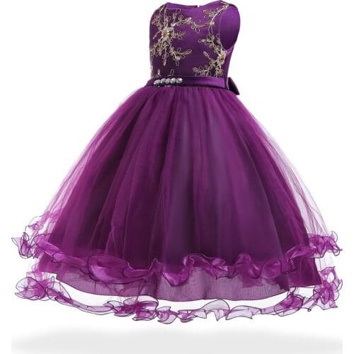 2020 new fashion childrens clothing Childrens dresses Princess Lace Pompon