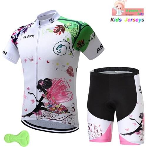 2022 New Unisex Girls Pro Cycling Jersey Set Ropa Ciclismo Cycling Kit for Kids Breathable Quick Dry Bicycle Clothing Chil