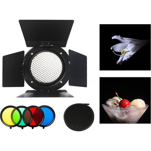 Video Light Panel Four-leaf Light Barrier Honeycomb Mesh Light Honeycomb Studio Lighting Stand Kit