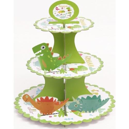 Dinosaur Cupcake Stand Cupcake Wrappers Kids Birthday Party Supplies Sweets Dessert Table Decorations Candy Holder Paper