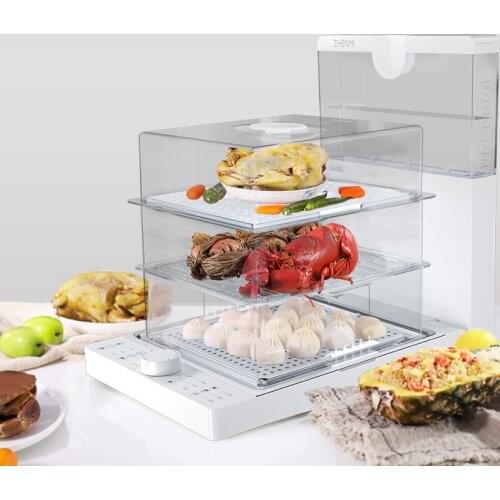 Youpin 220V Folding Electric Steamer Steam Cage Three Layers Warmer Food Electric Food Steamers Maquina De Vapor De Comida