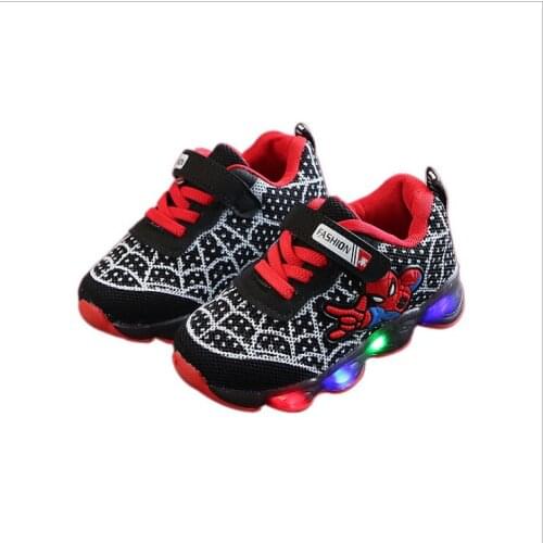 Disney 2021 childrens cartoon Spiderman boys and girls fashion soft soled canvas shoes student running shoes